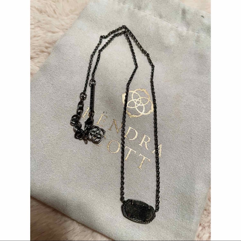Kendra Scott Elisa necklace black drusy